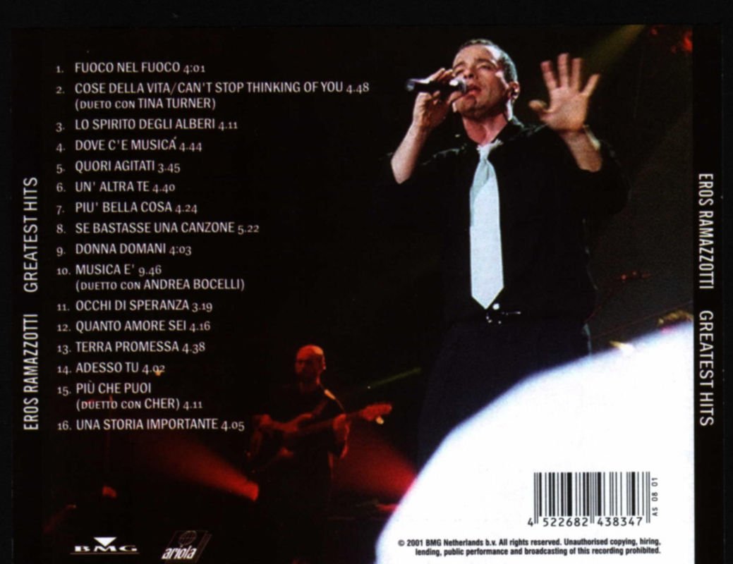 ErosRamazzotti GreatestHits Back