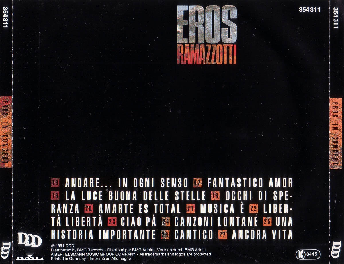 ErosRamazzotti InConcert Back
