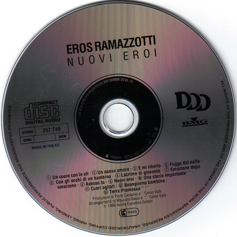 ErosRamazzotti NuoviEroi CD