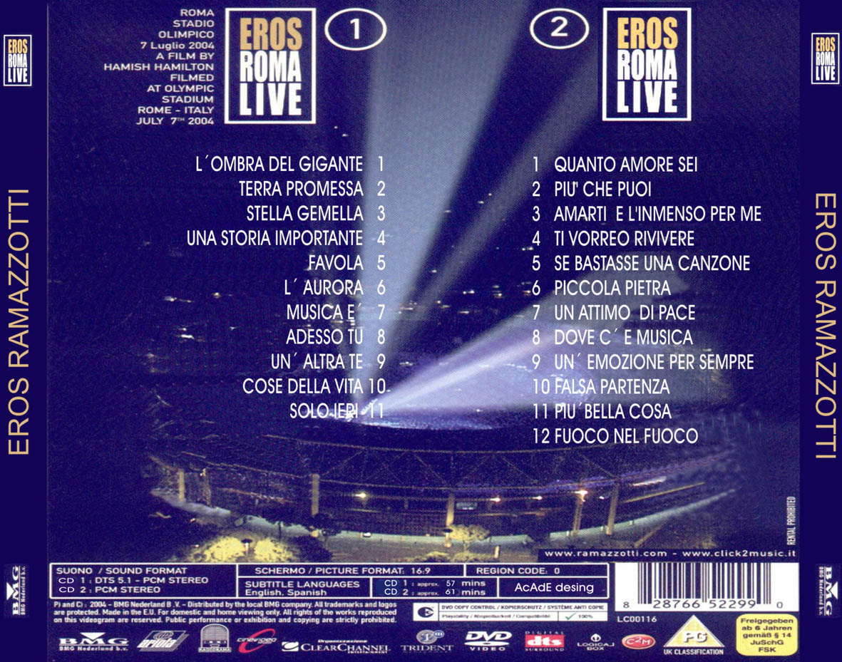 ErosRamazzotti RomaLive Back