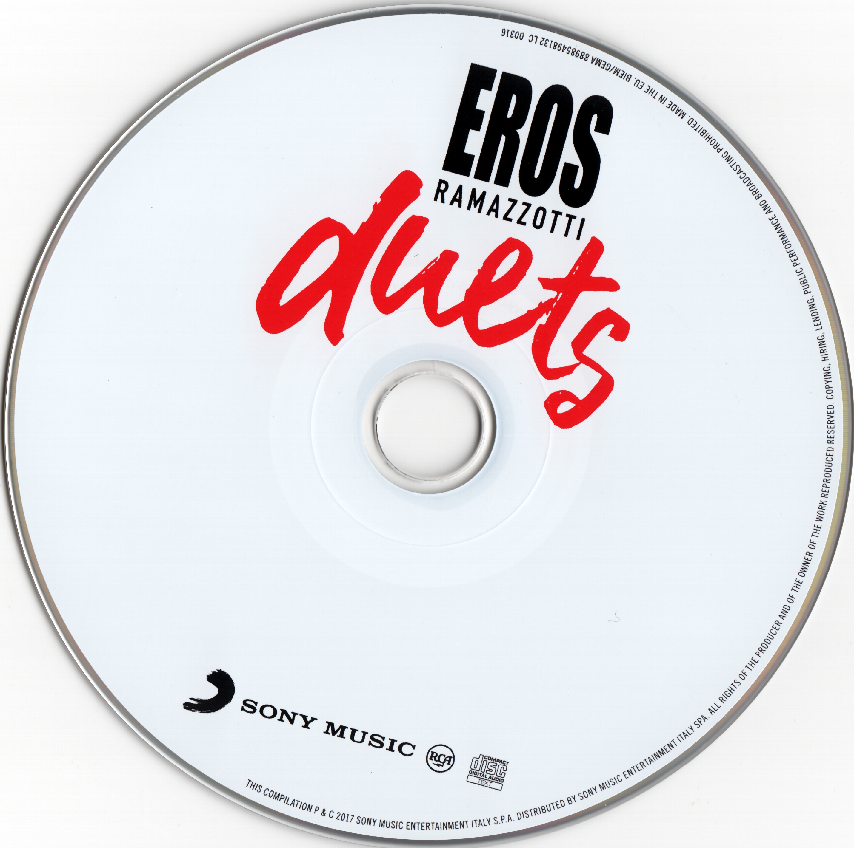 Eros Ramazzotti  Duets cd 
