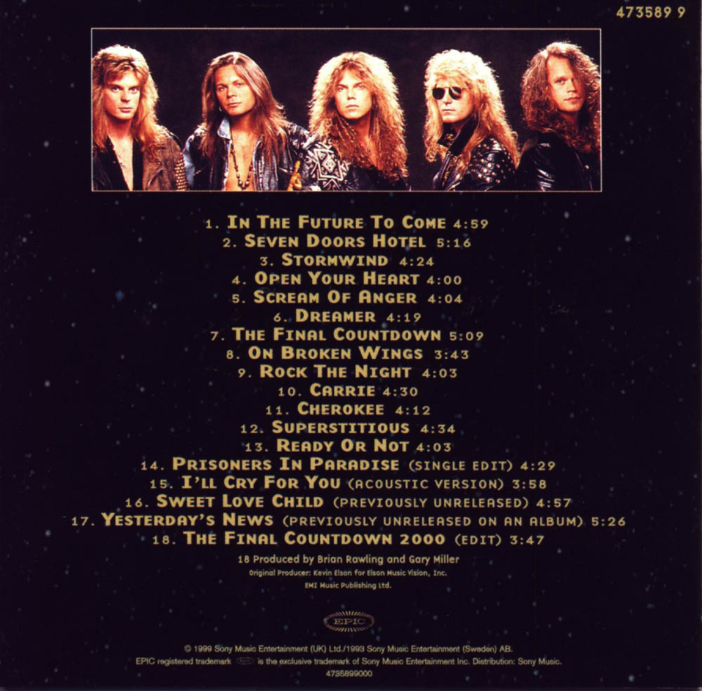Europe 1982 2000 Inlay