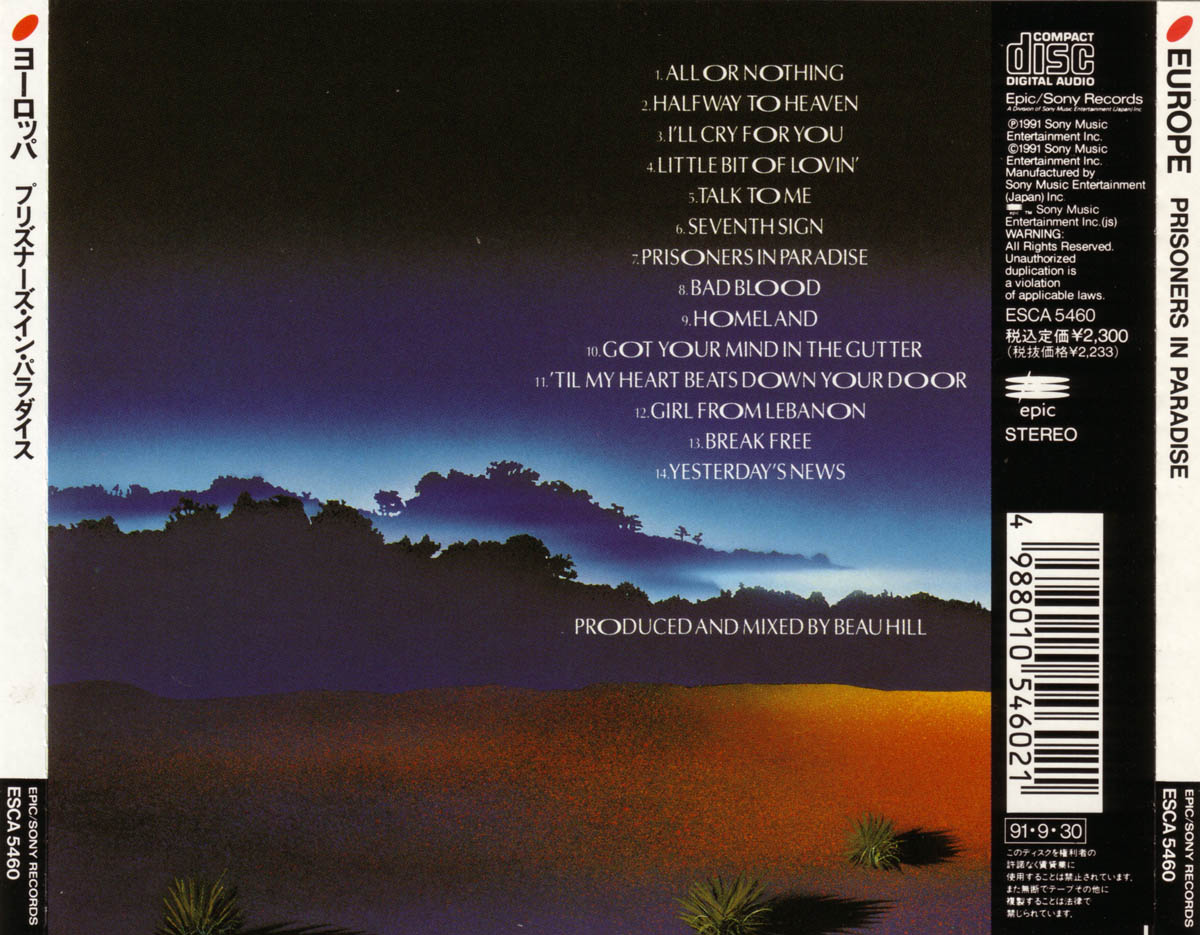 Europe PrisonersInParadise Back