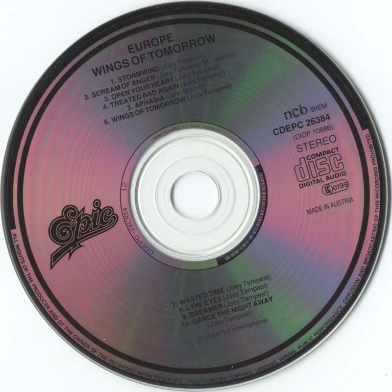 Europe WingsOfTomorrow CD