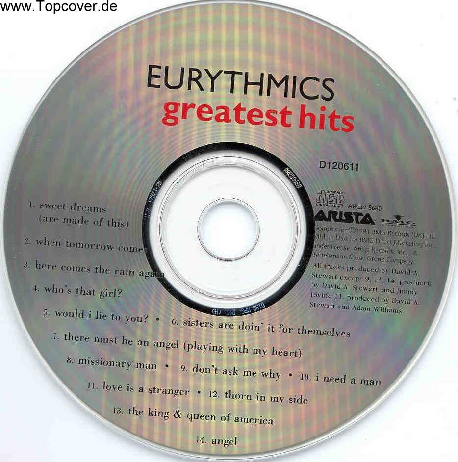 Eurythmics Greatest Hits cd