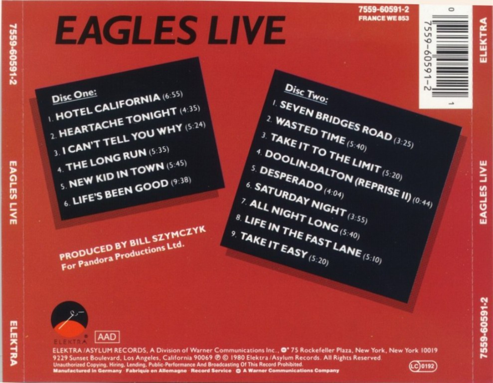 eagles live b | CD Covers | Cover Century | Over 1.000.000 Album 