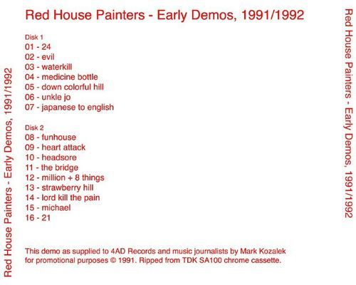 early demos red house painters aps vbr 