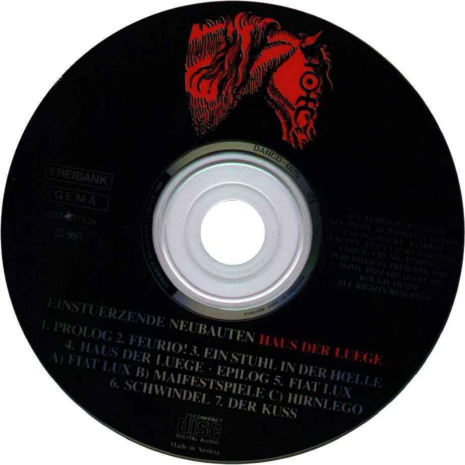 einstuerzende neubauten  haus der luege cd