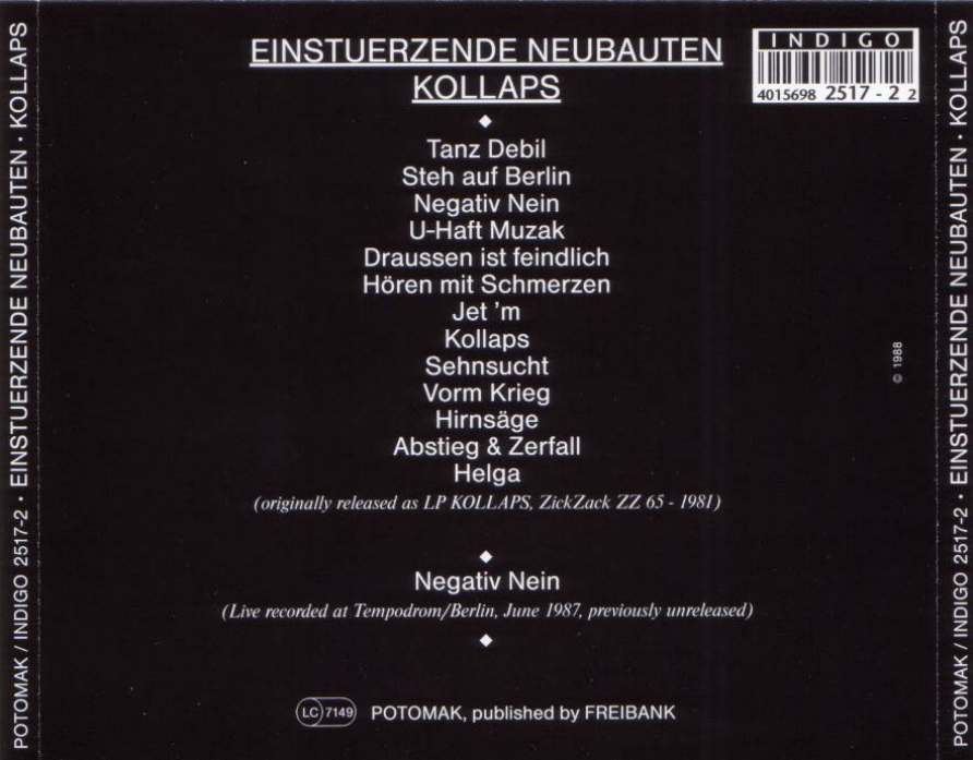 einstuerzende neubauten  kollaps b