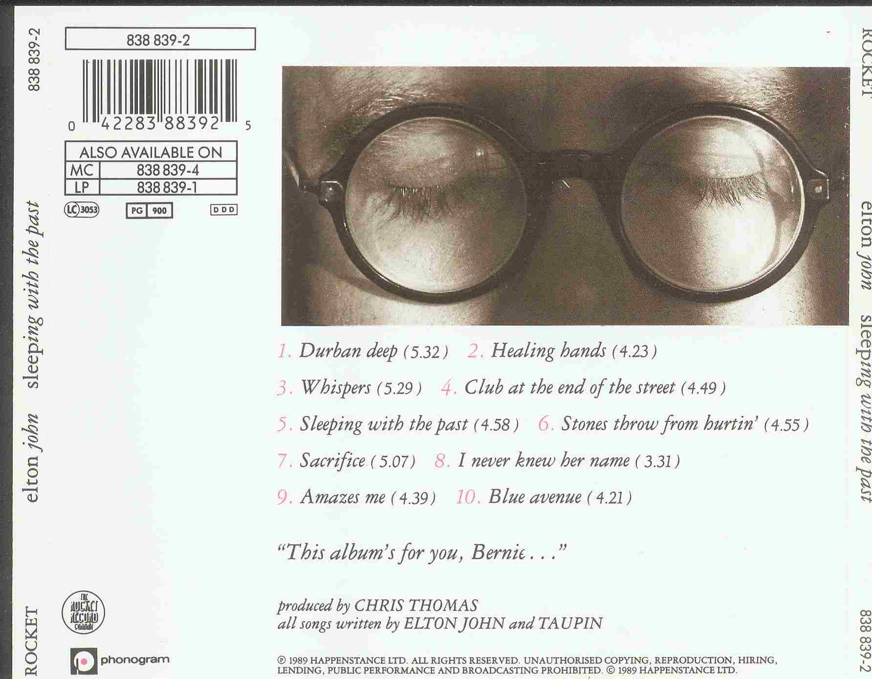 eltonjohn sleeping withthe past b