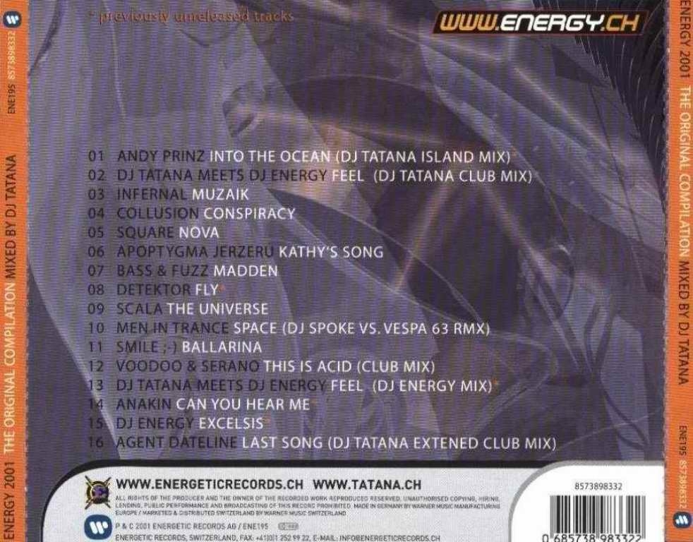 energy 2001  the original compilation b