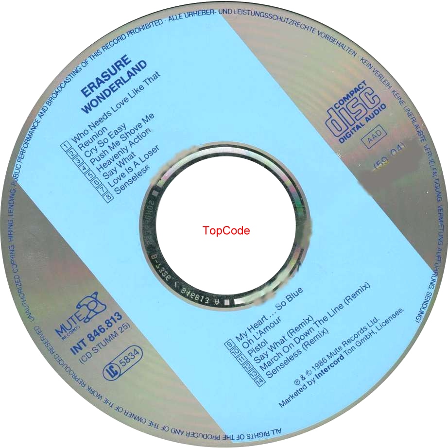 erasure  wonderland cd