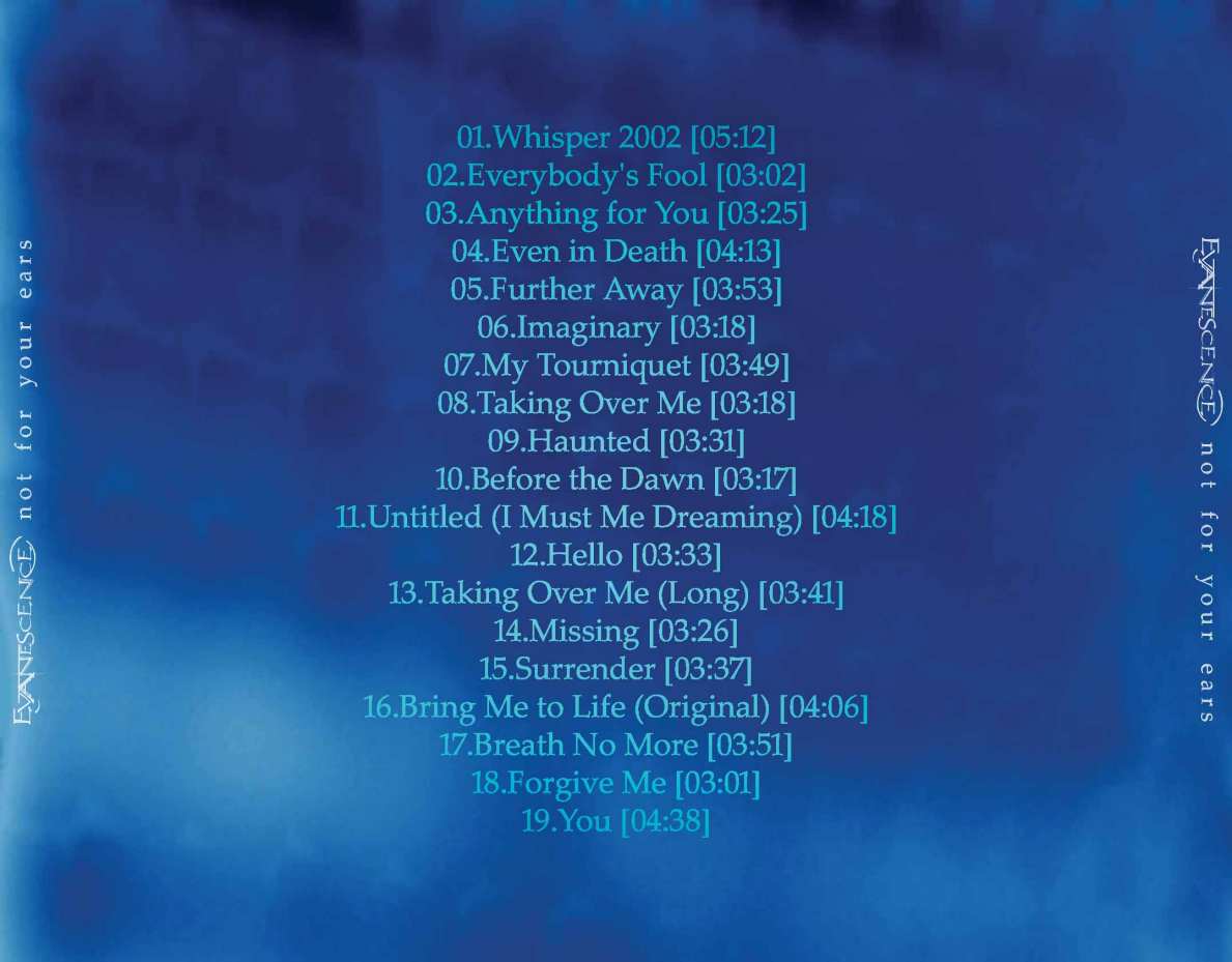 evanescence  not for your ears b