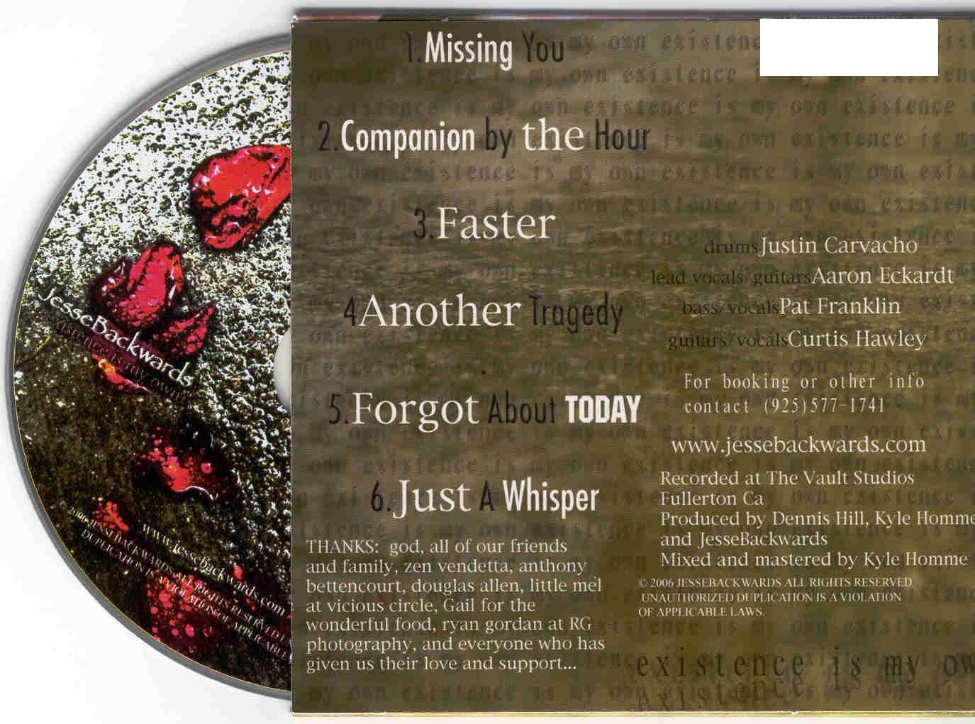 existence is my own jessebackwards aps vbr 