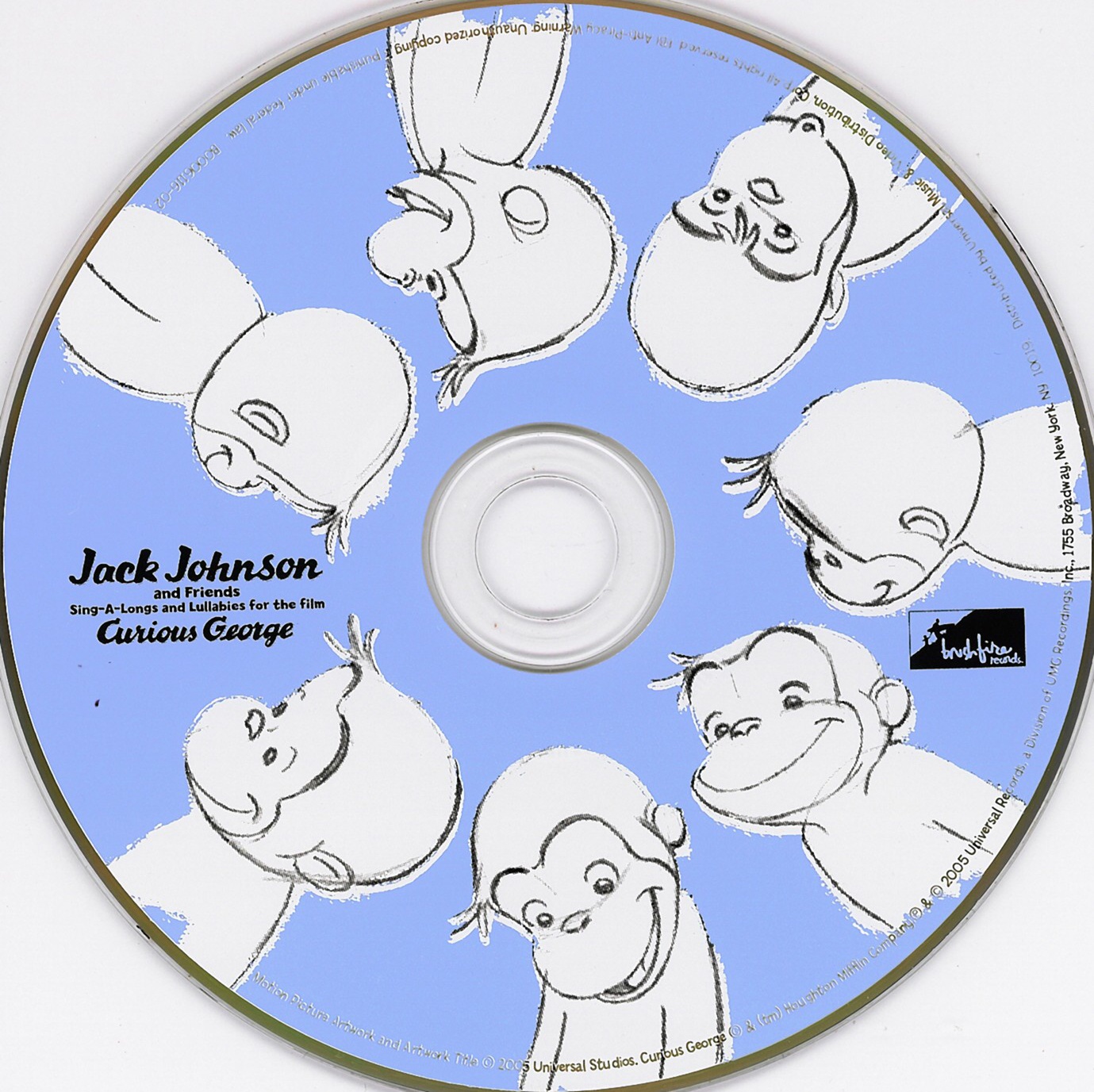 Jack Johnson  Sing A Longs And Lullabies For The Film  Curious George  cd 