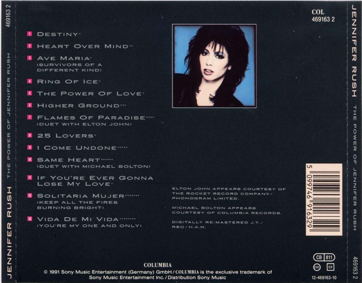 Jennifer Rush The Power Of Jennifer Rush Back