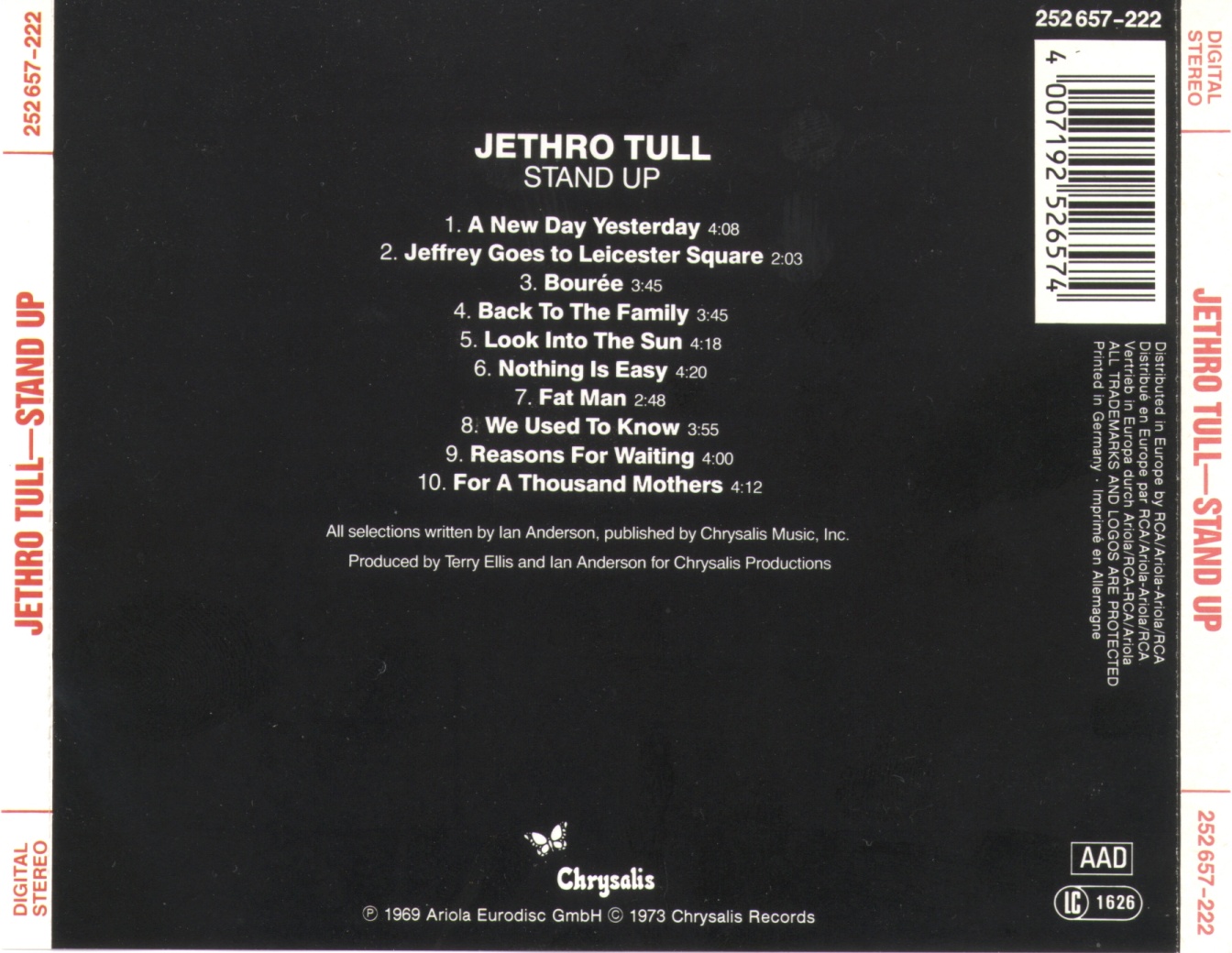 Jethro tull cd. Jethro Tull Stand up 1969. Jethro Tull Bouree Ноты. Jethro Tull - Stand up. Jethro Tull Stand up Cover