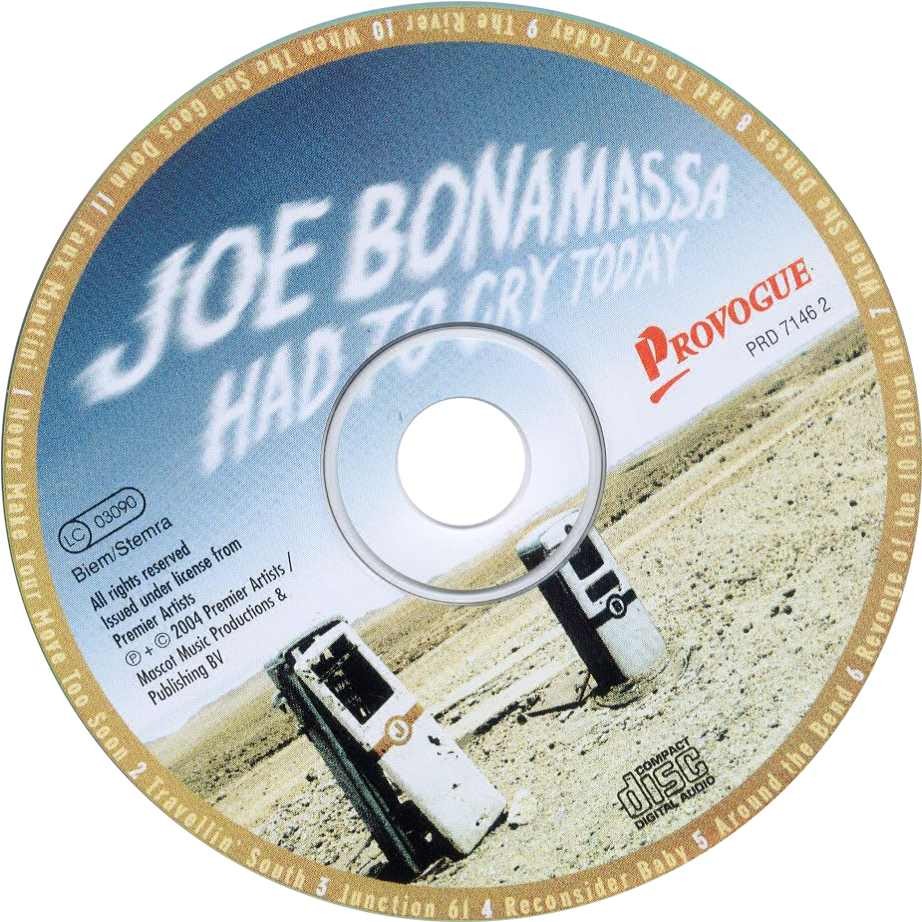 Joe Bonamassa  Had To Cry Today cd 
