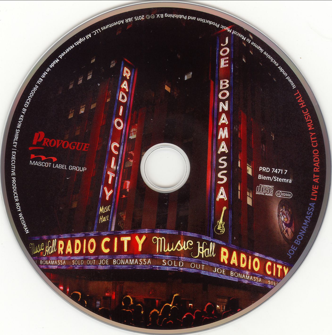 Joe Bonamassa  Live At Radio City Music Hall cd 