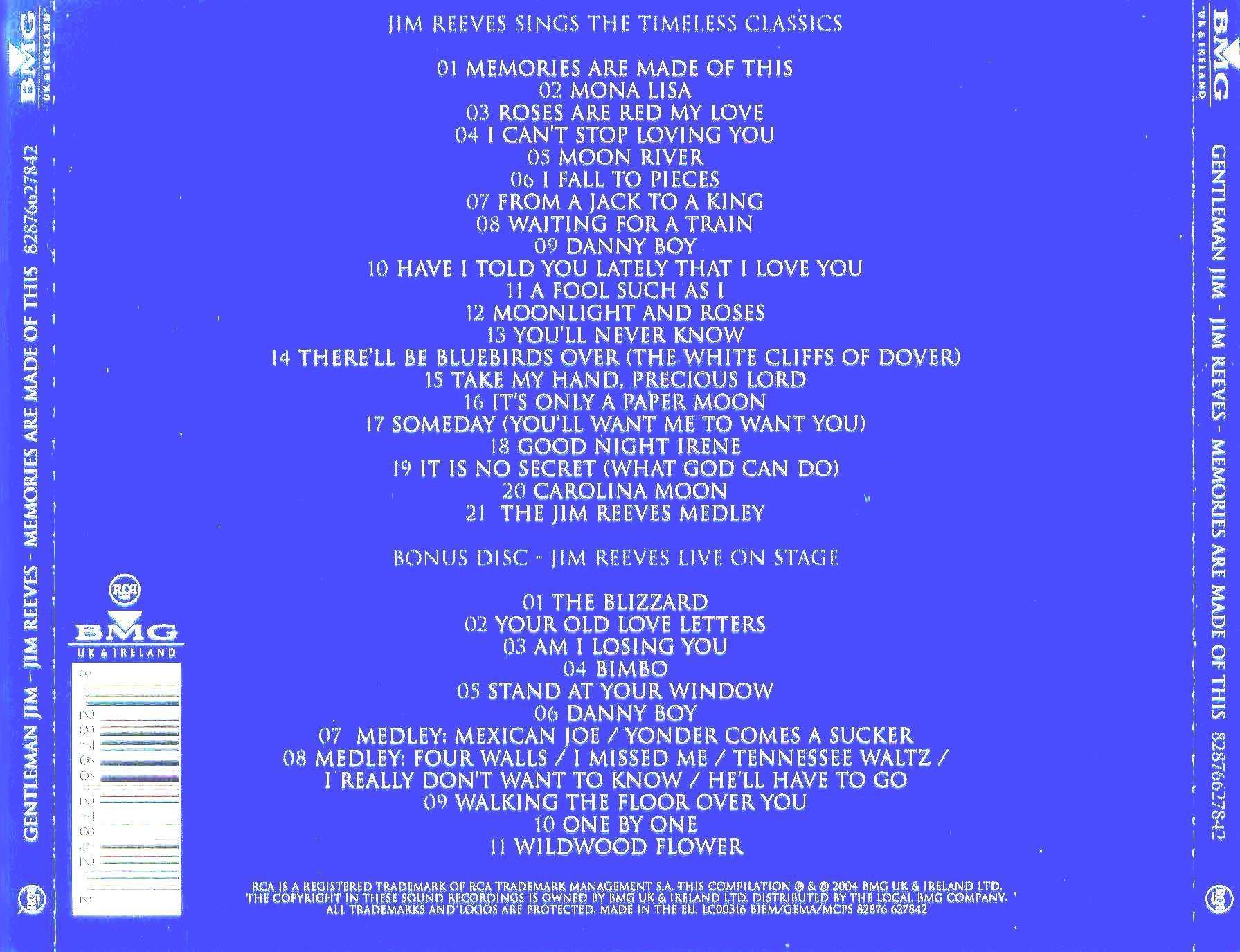 jim reeves  memories are made of this b