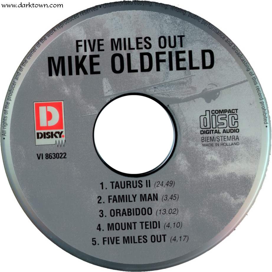 mike oldfield five miles out cd.
