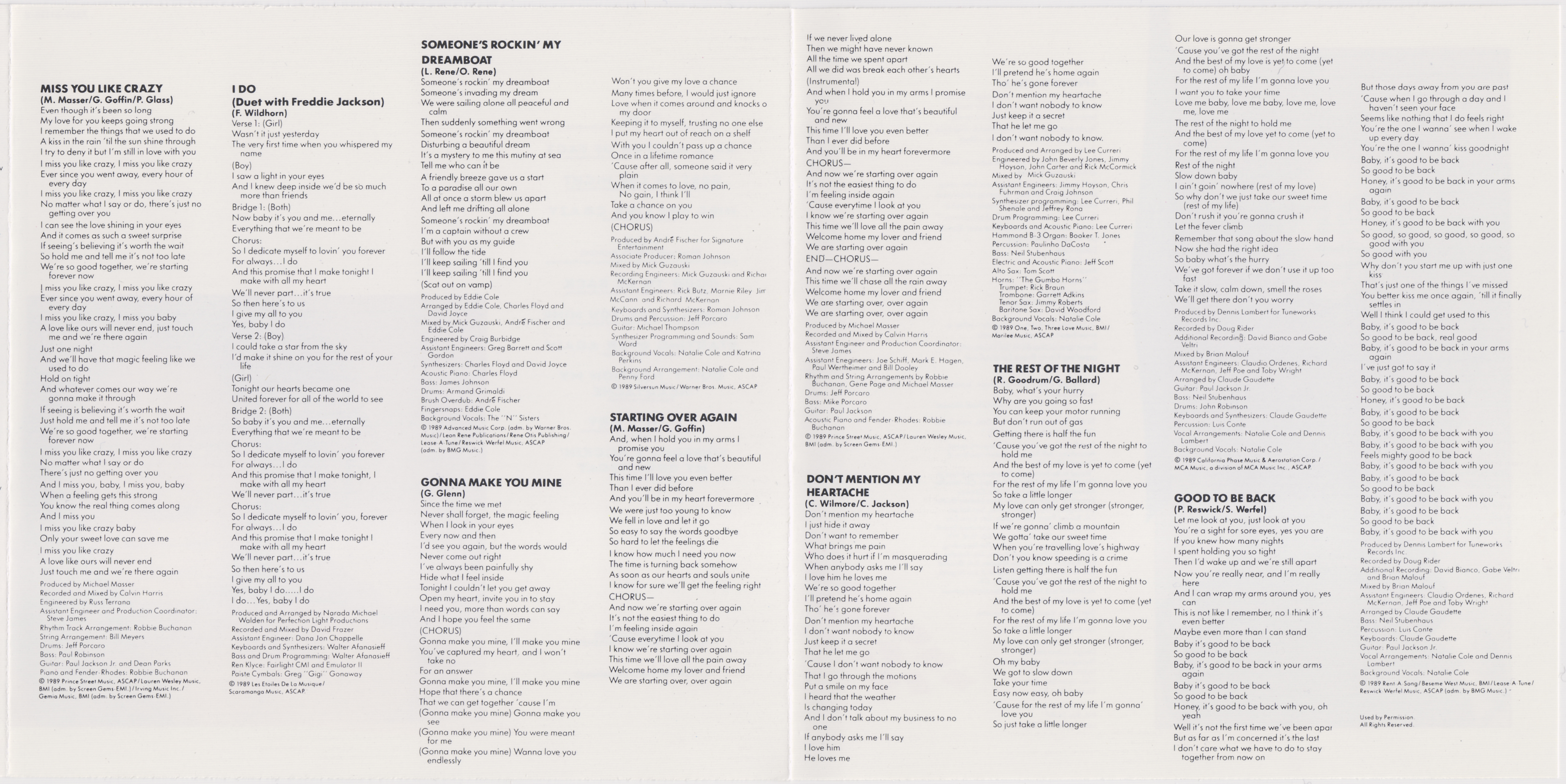 Natalie Cole  Good To Be Back booklet3 