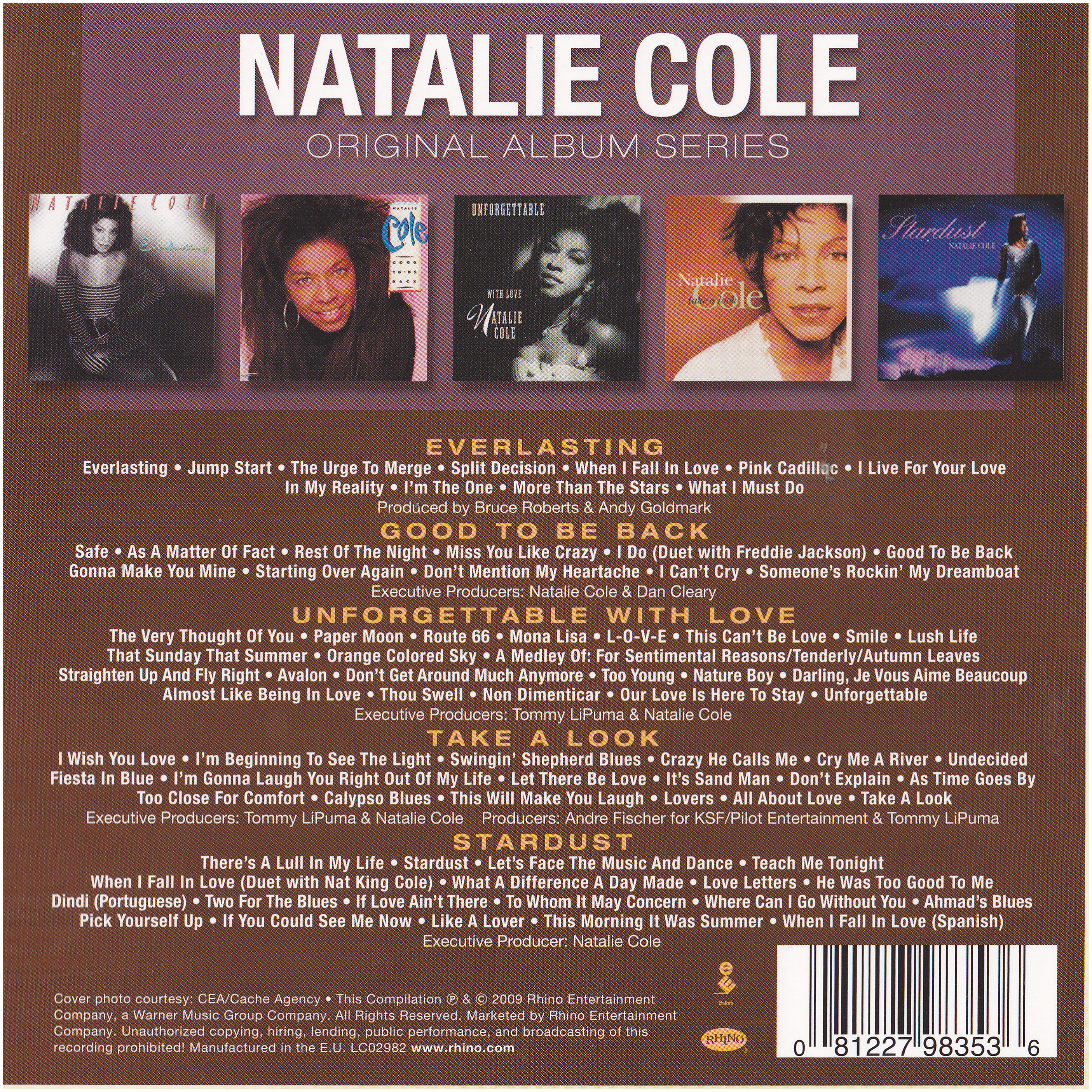 Natalie Cole  Original Album Series Box back 
