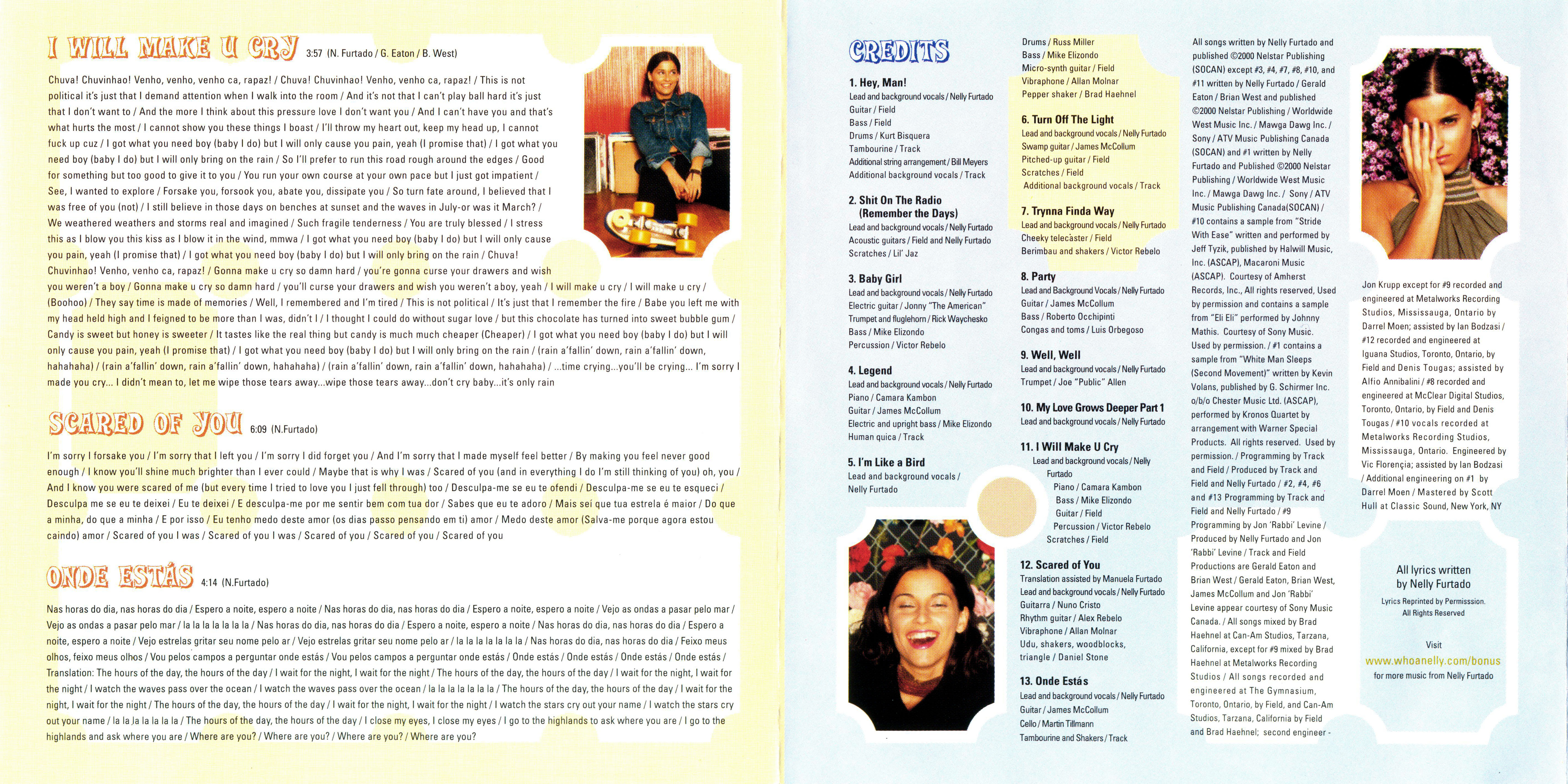 Nelly Furtado  Whoa2C Nelly21 13 Tracks booklet3 
