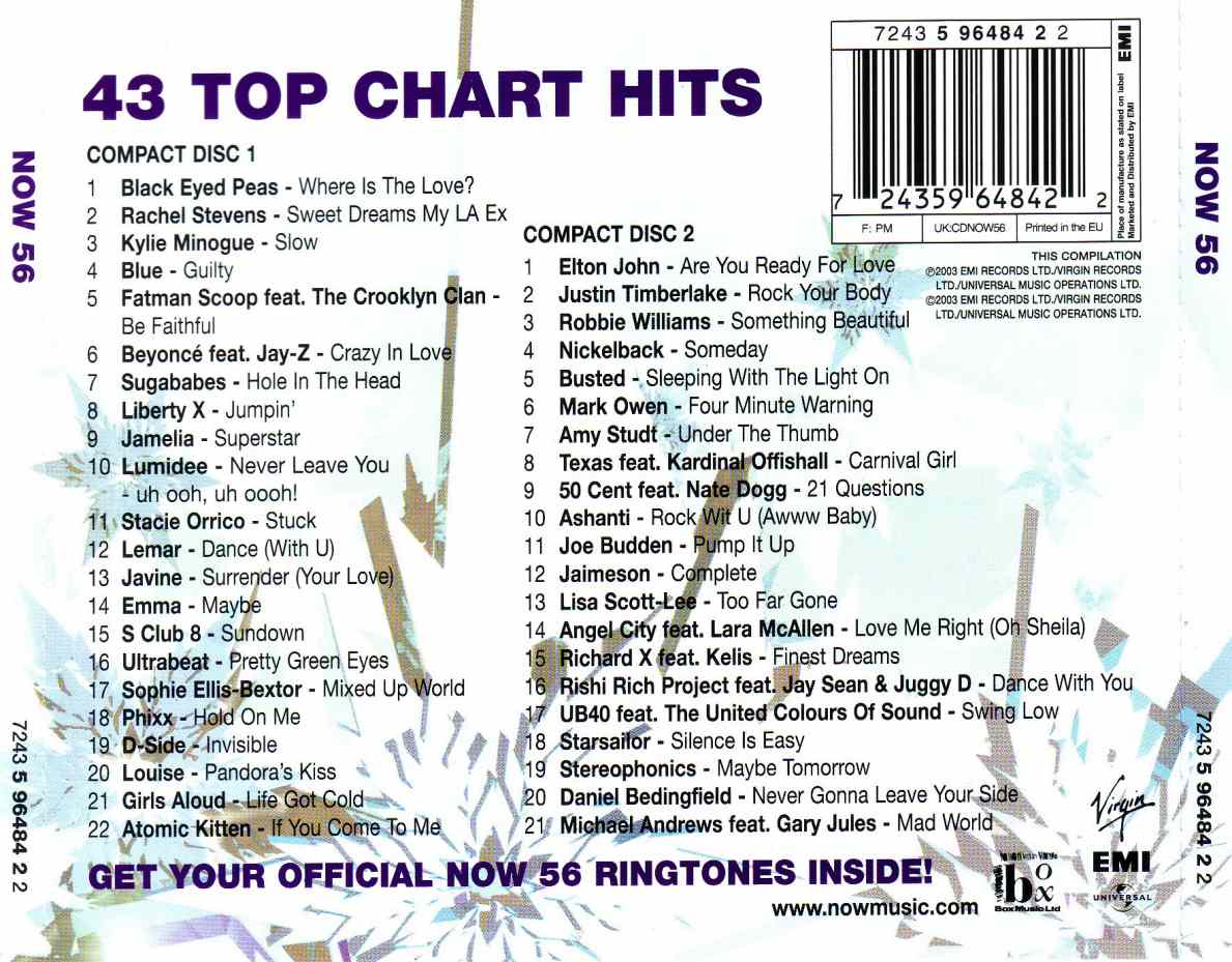 now 56  thats what i call music b