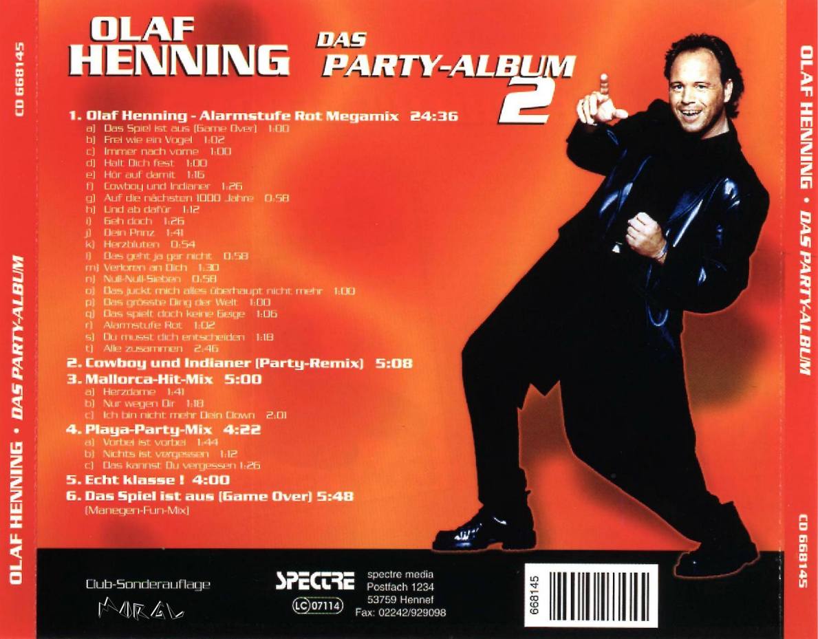 Olaf Henning Das Party Album 02 Back