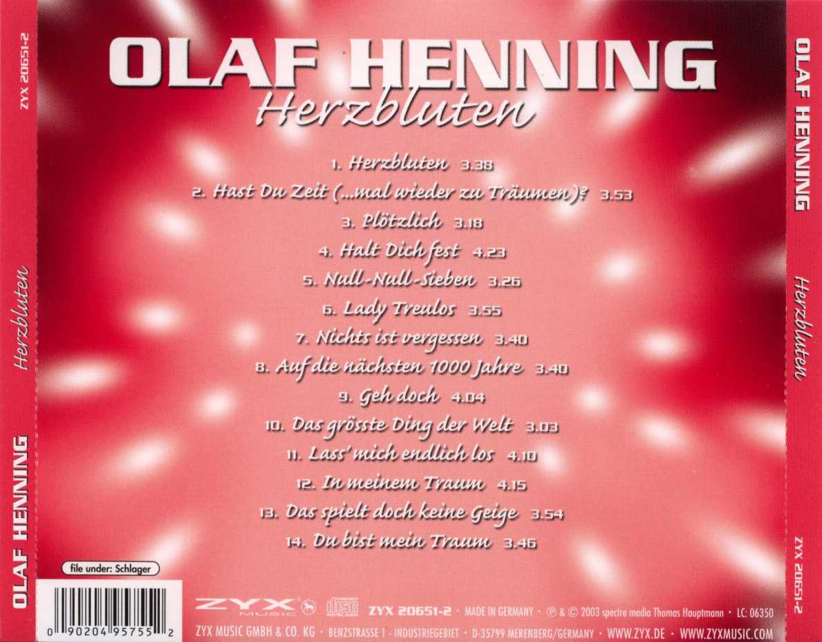 Olaf Henning Herzblueten Back