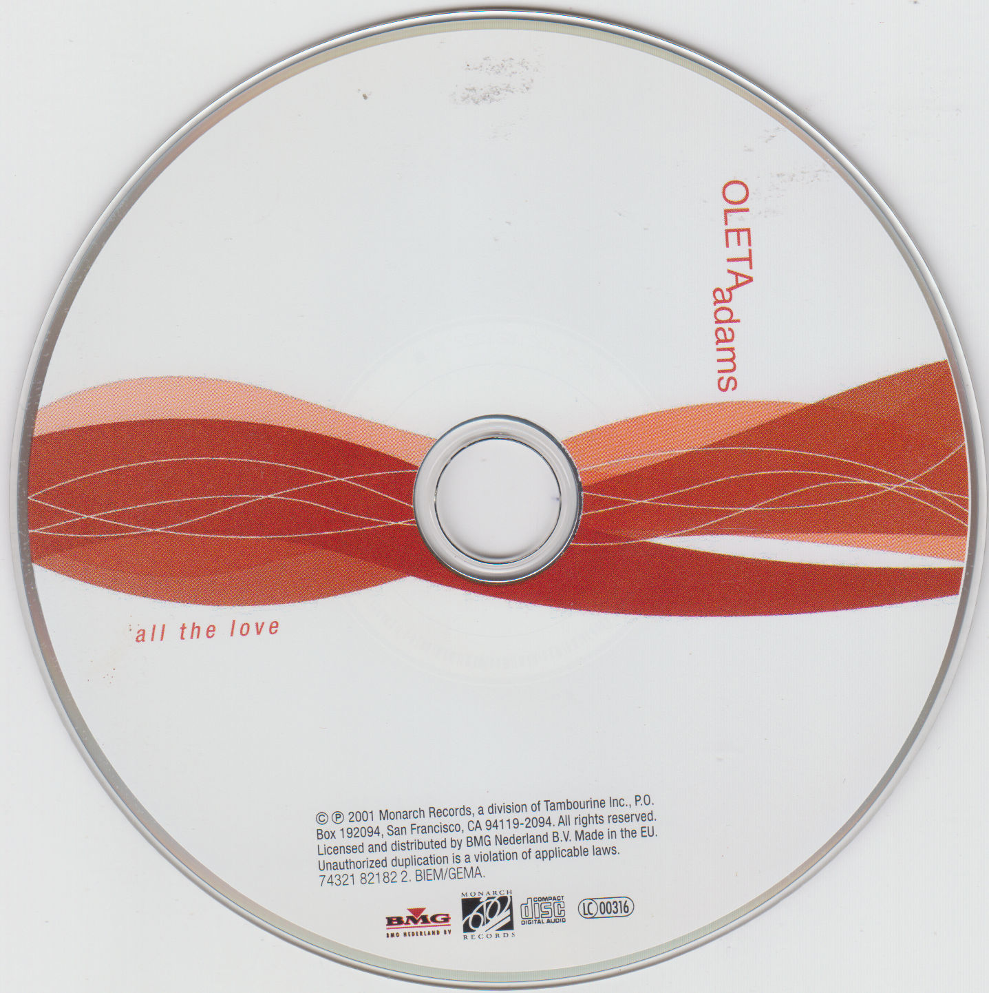 Oleta Adams  All The Love cd 