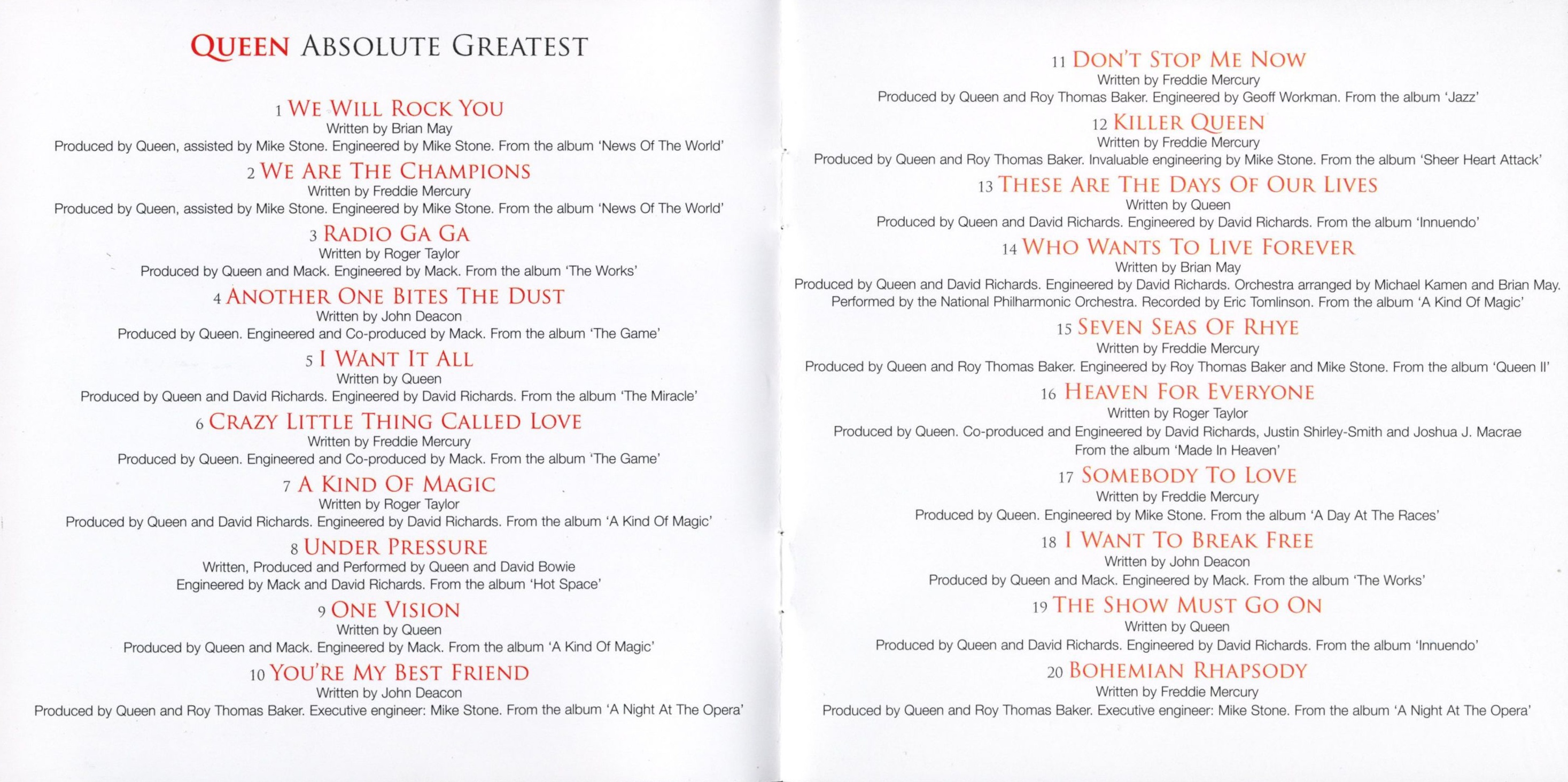 Queen  Absolute Greatest booklet3 