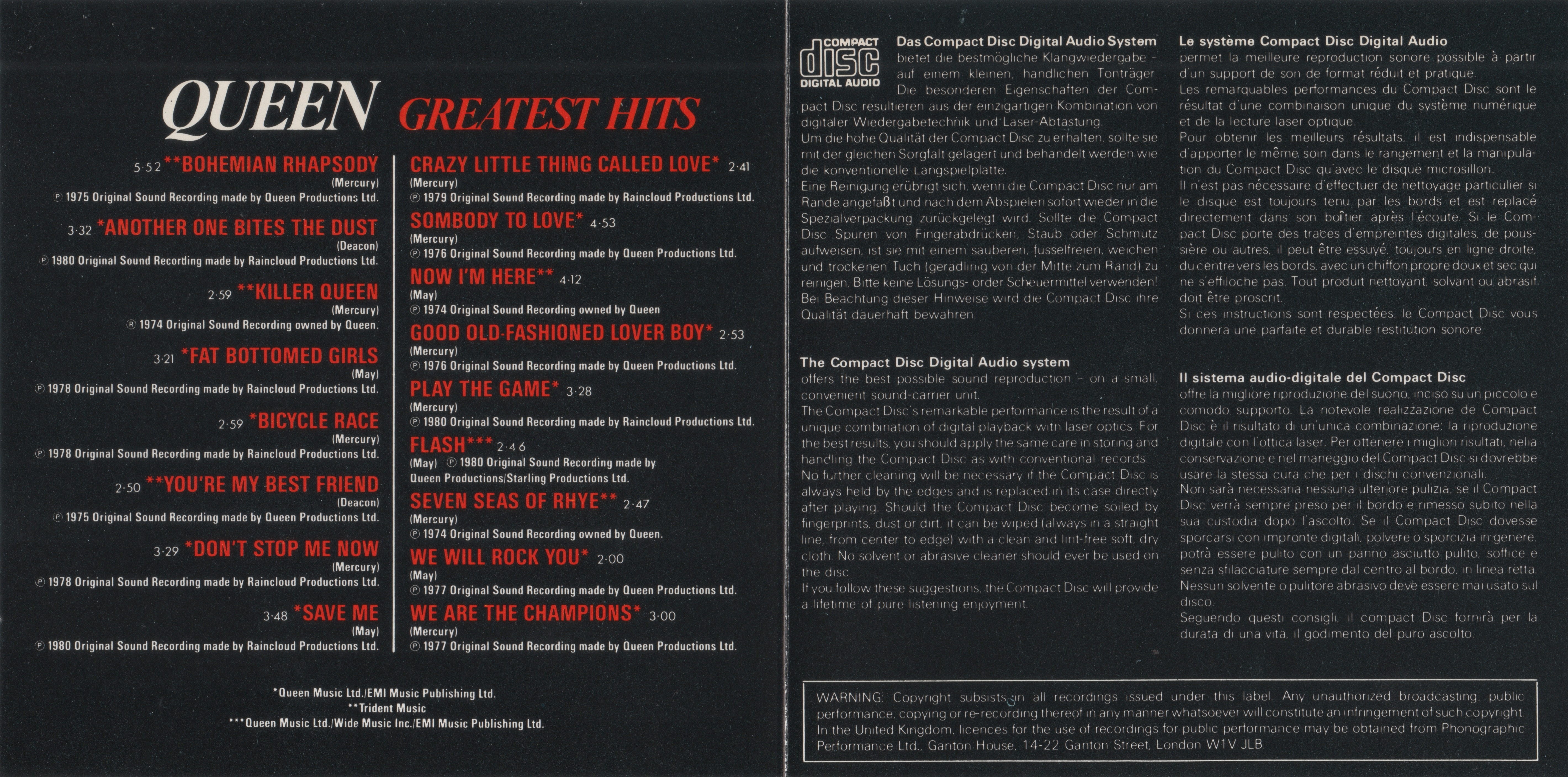 Queen  Greatest Hits booklet1 