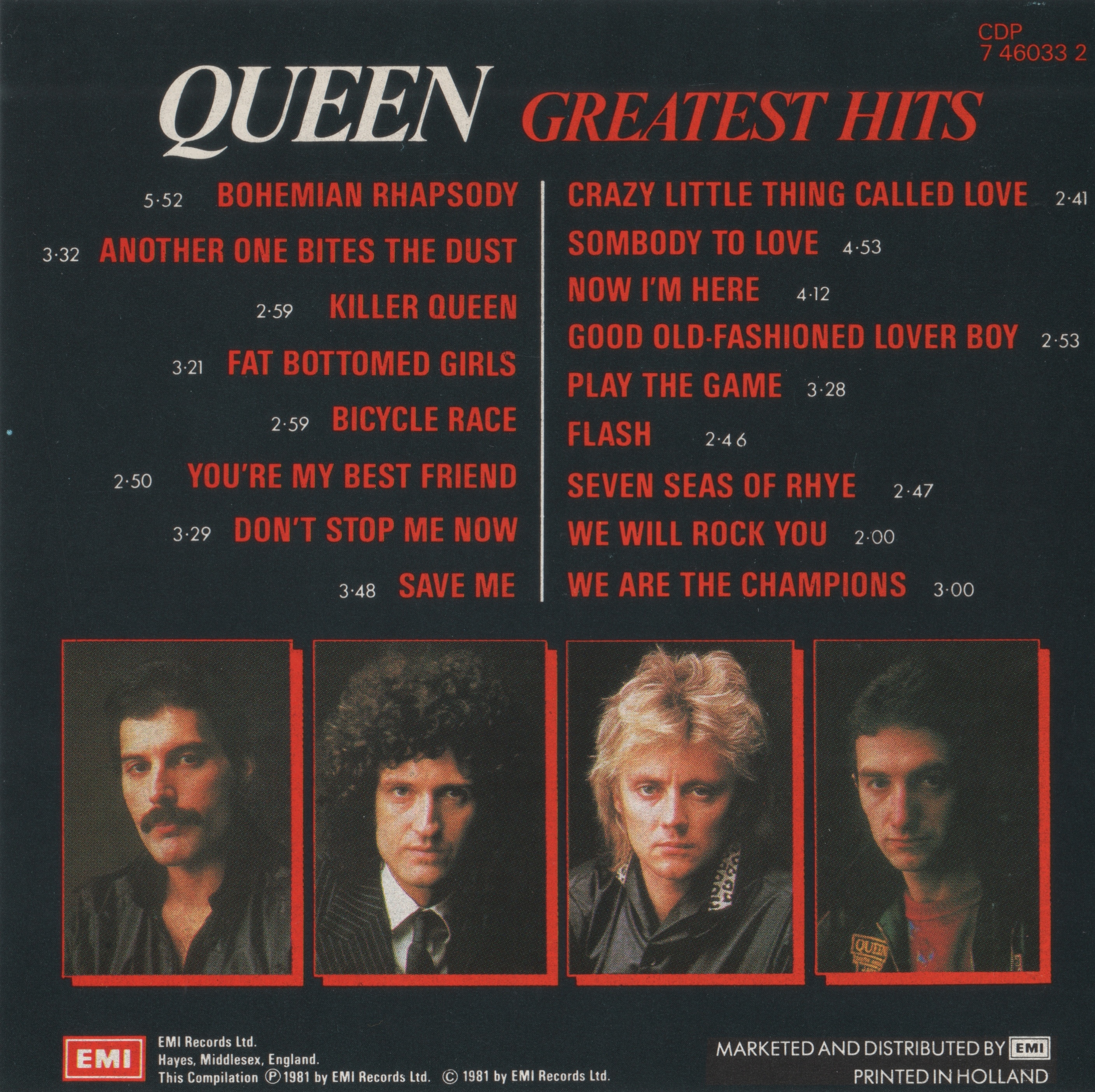 Queen  Greatest Hits frontinside 