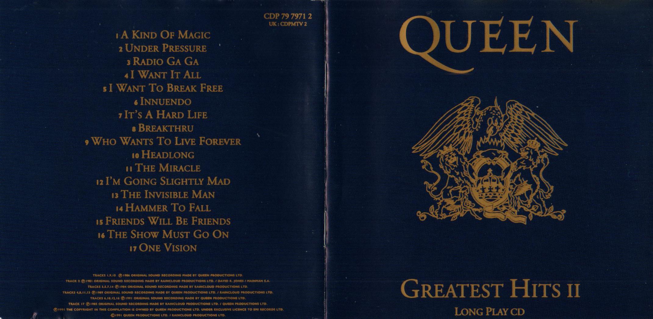 Queen  Greatest Hits II booklet 