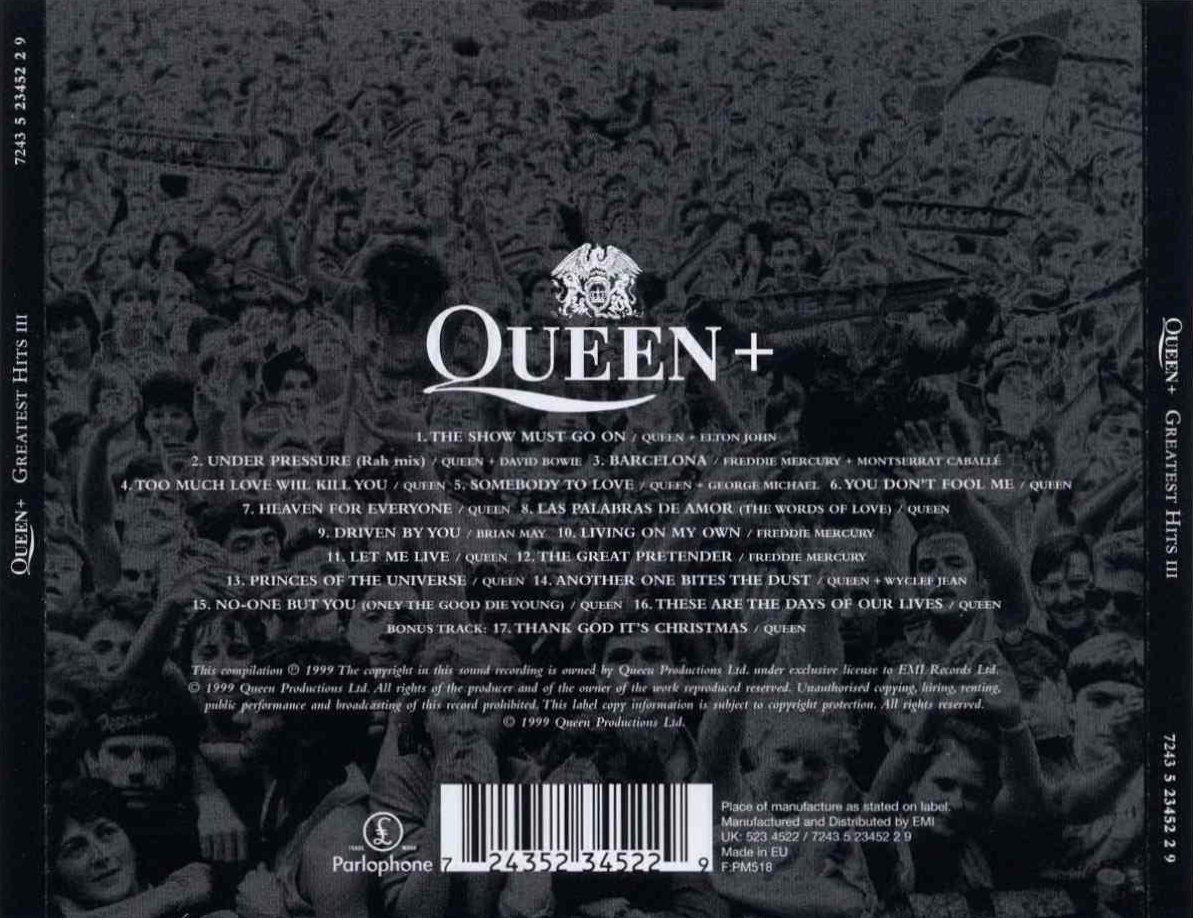 Queen  Greatest Hits III back 