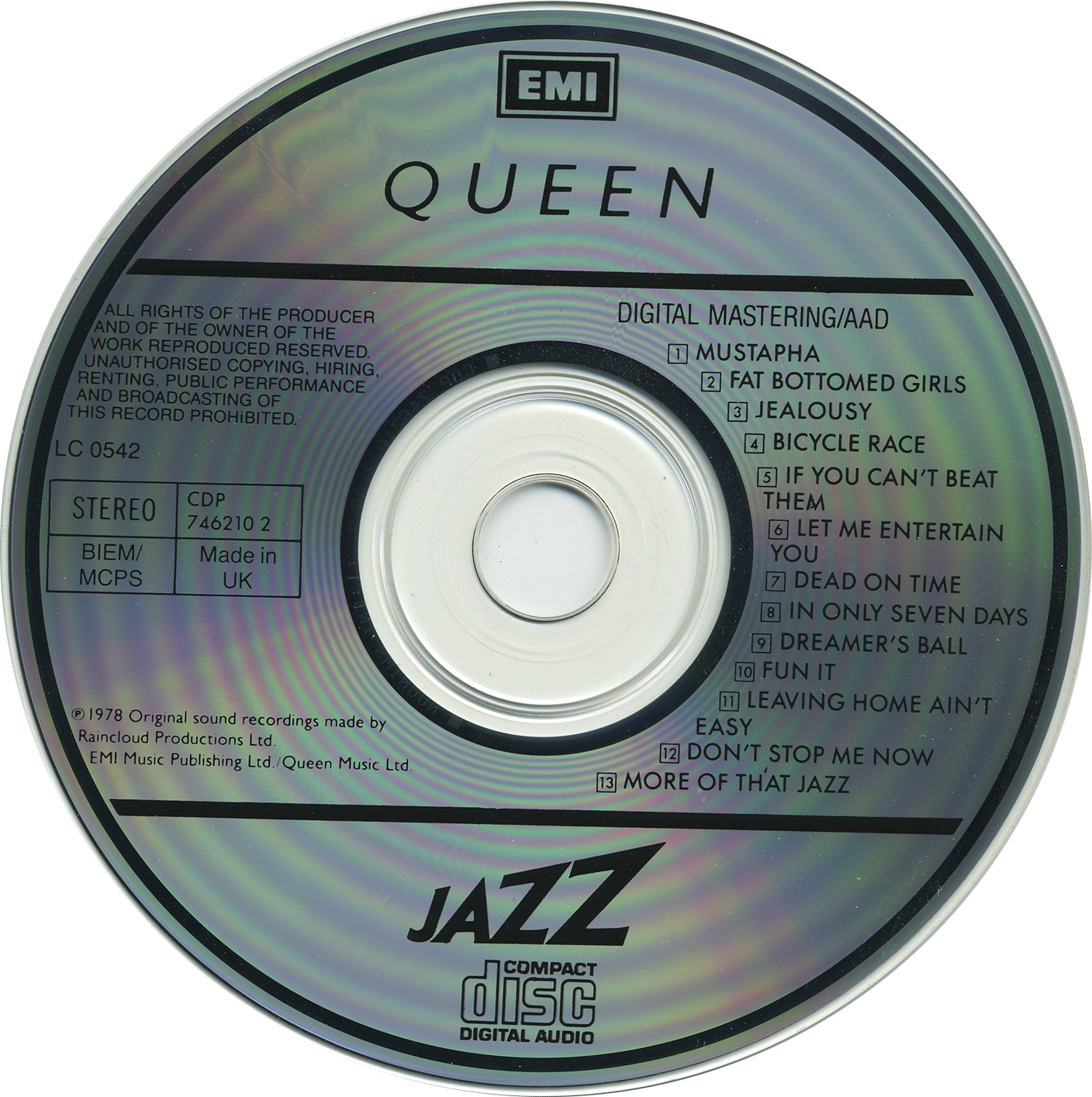 Queen  Jazz cd 