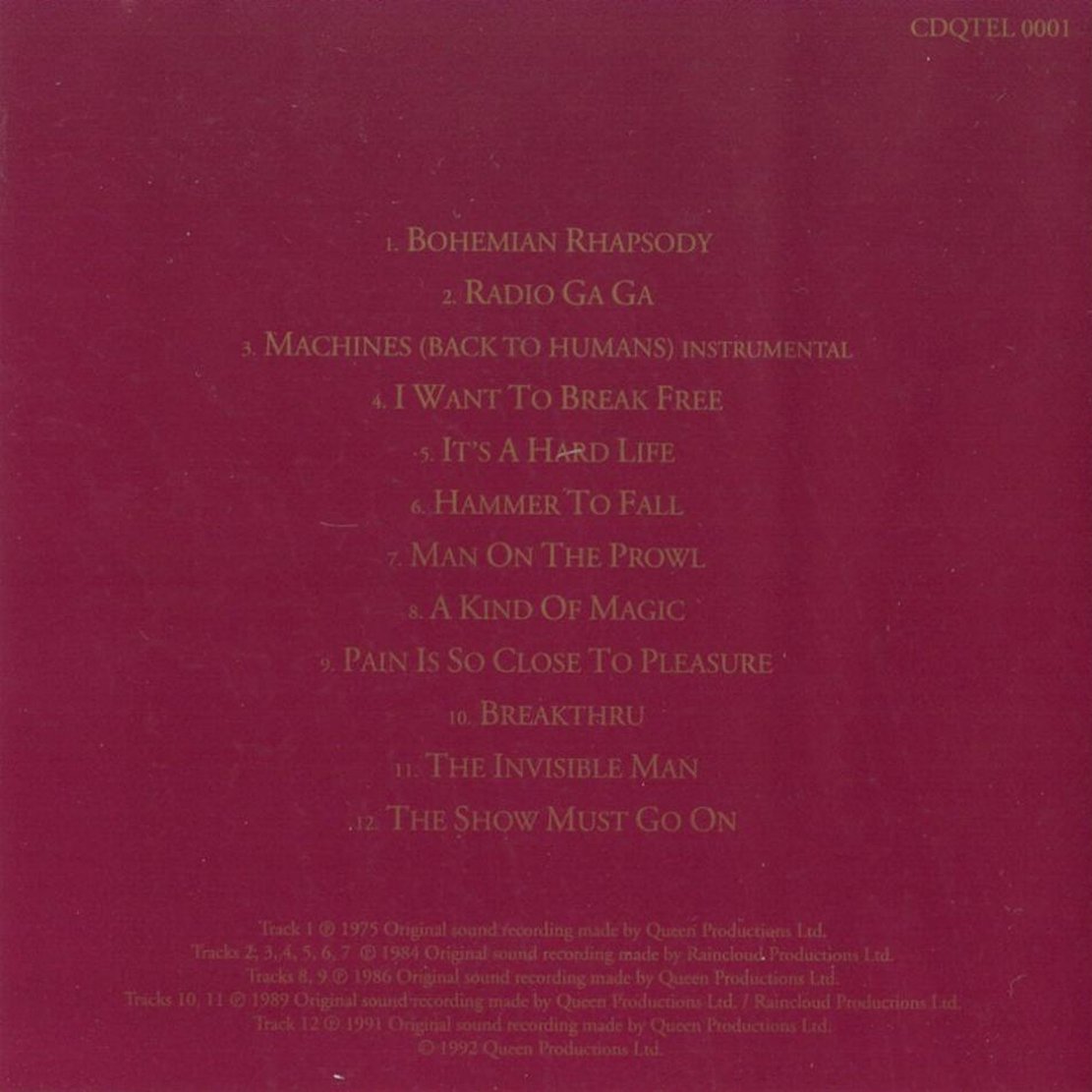 Queen  The 12 Inch Collection frontinside 