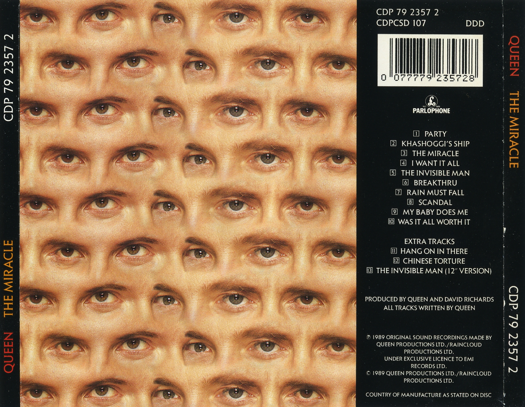 Queen  The Miracle back 