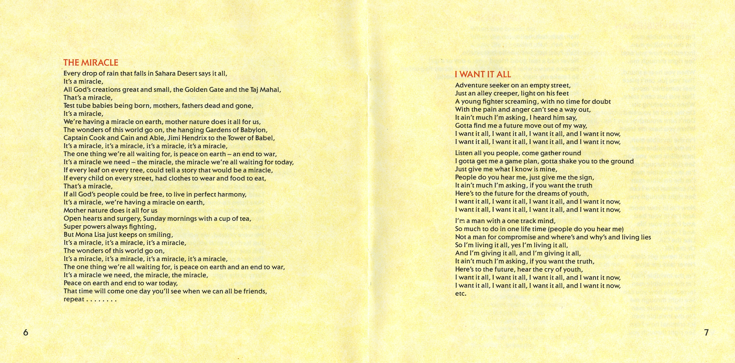 Queen  The Miracle booklet4 