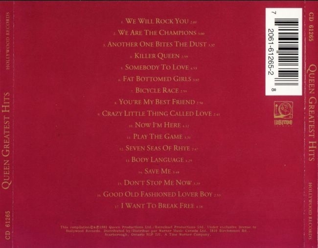 queen  greatest hits 1 1992 b