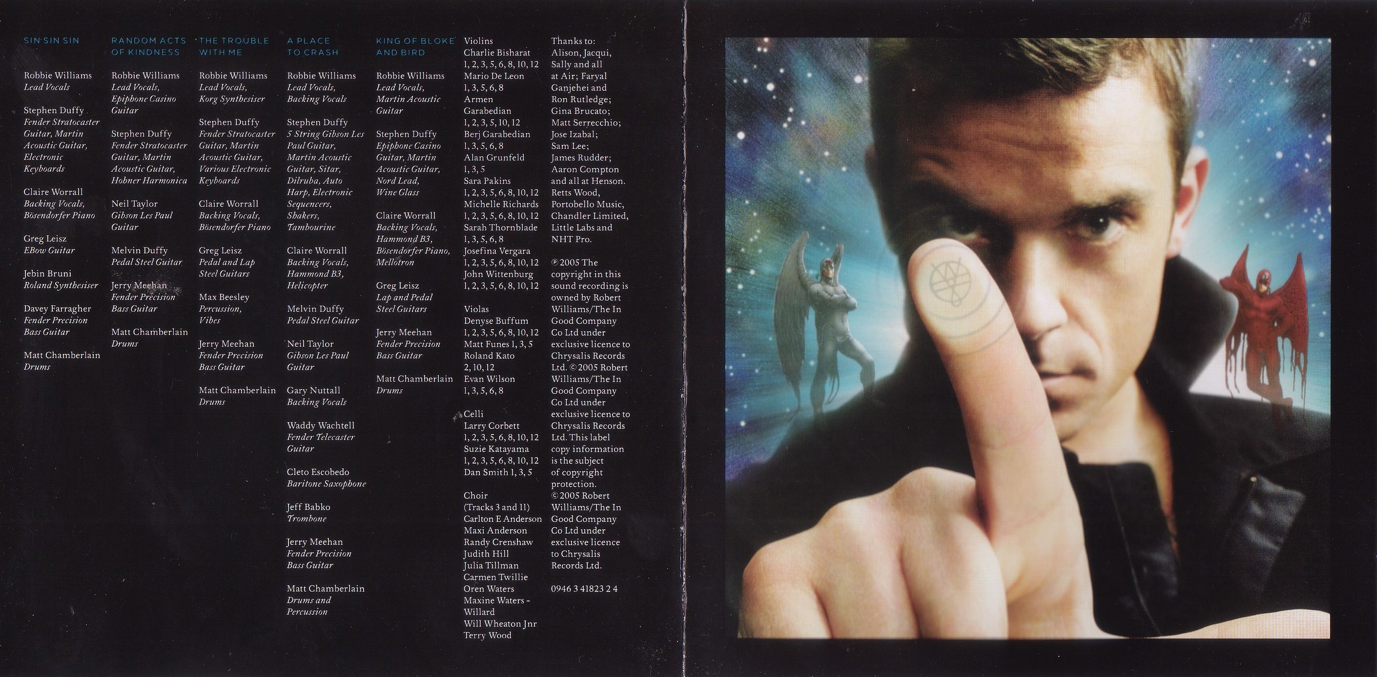 Robbie Williams  Intensive Care booklet 