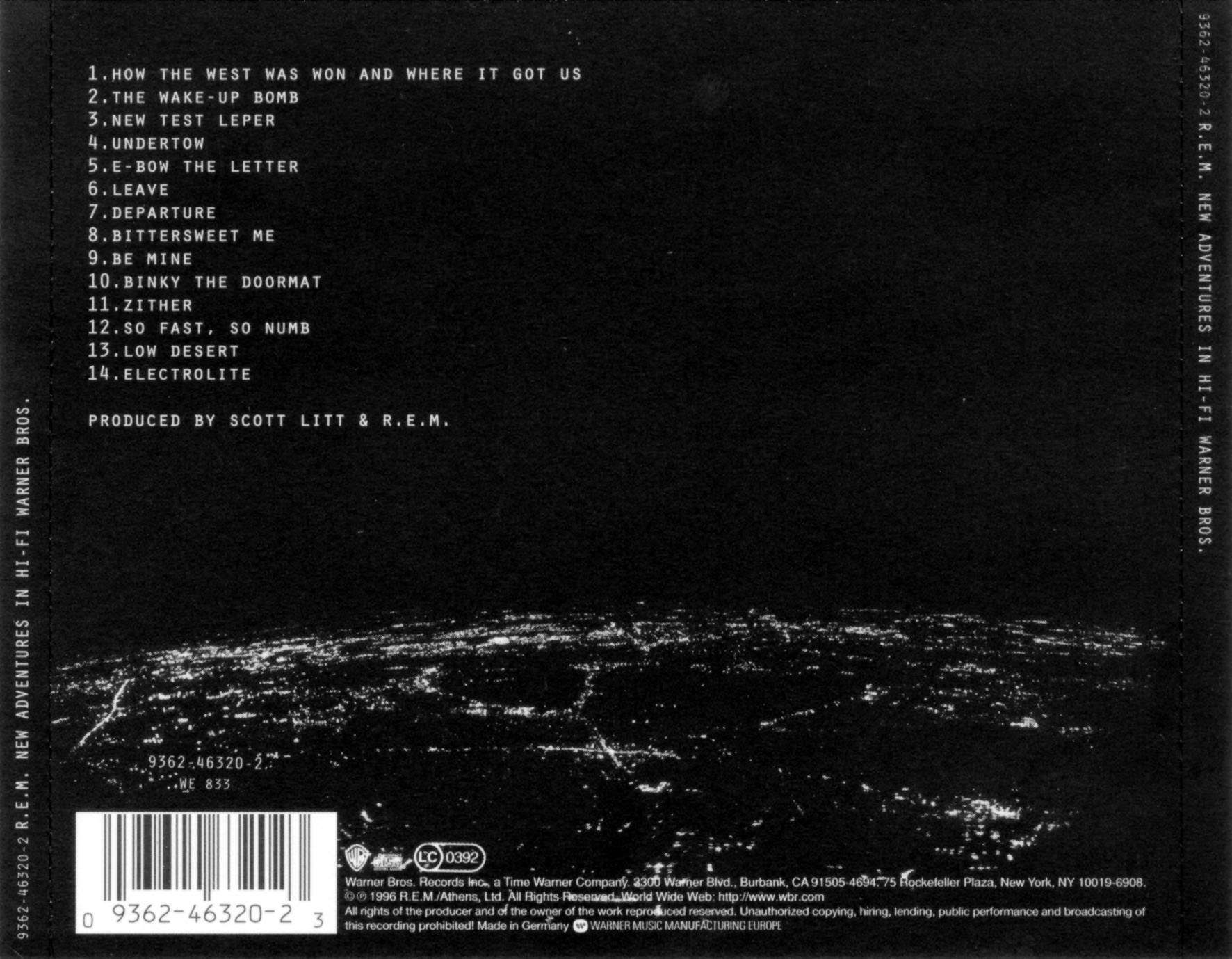 R E M New Adventures In Hi Fi B Cd Covers Cover Century Over