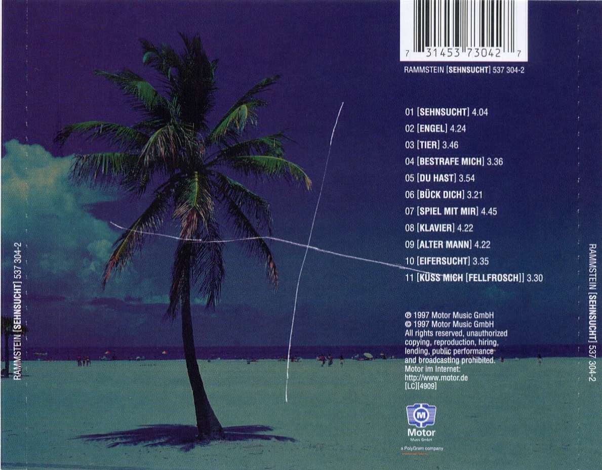 rammstein sehnsucht back.jpe | CD Covers | Cover Century | Over 500.000