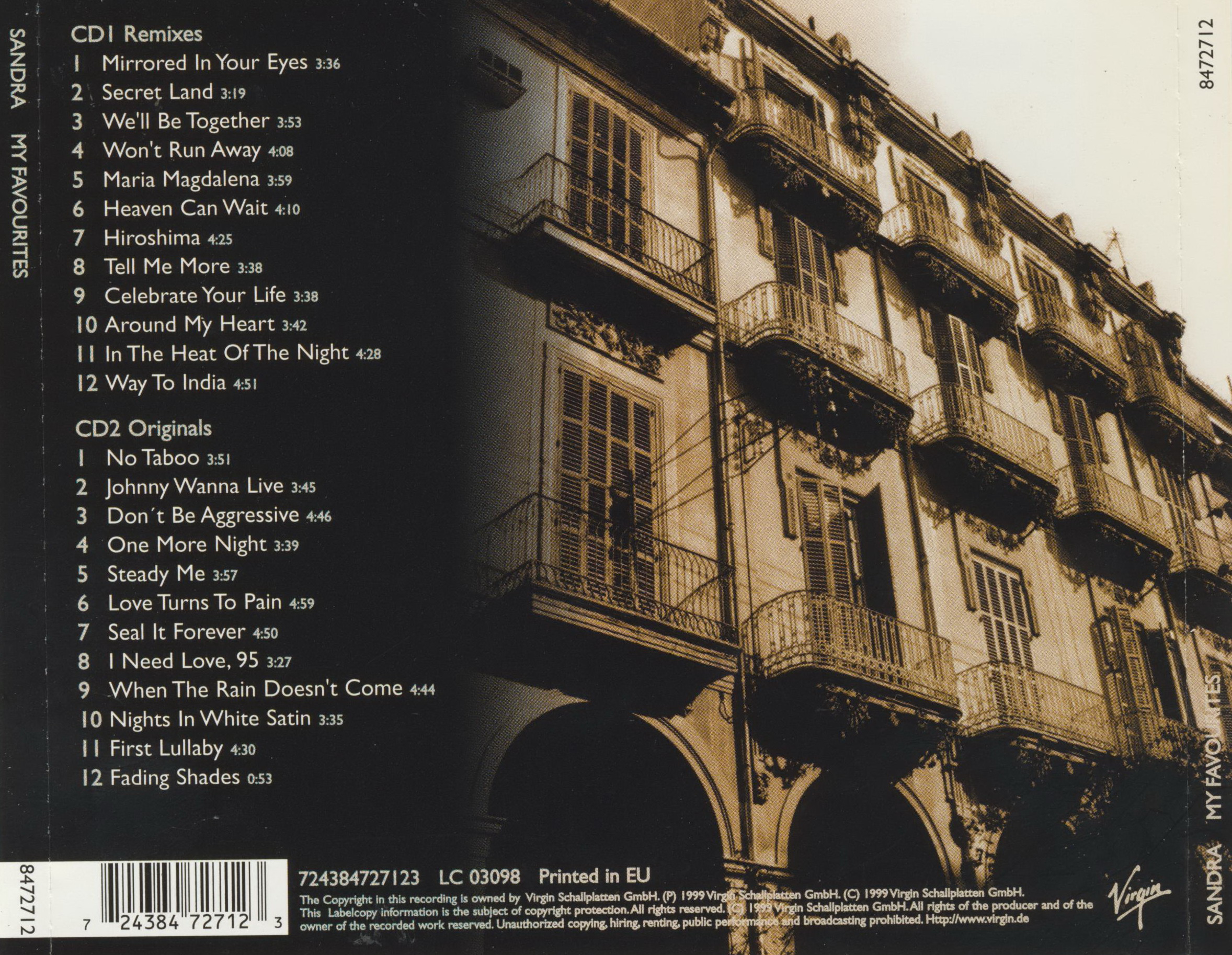 Sandra  My Favourites back 