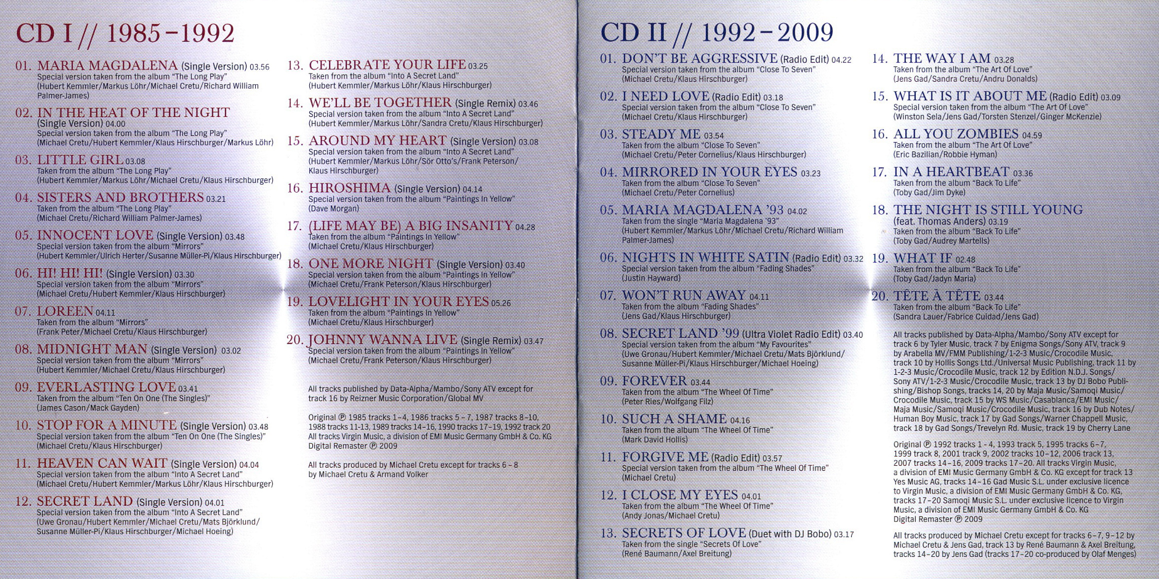 Sandra  The Platinum Collection booklet2 