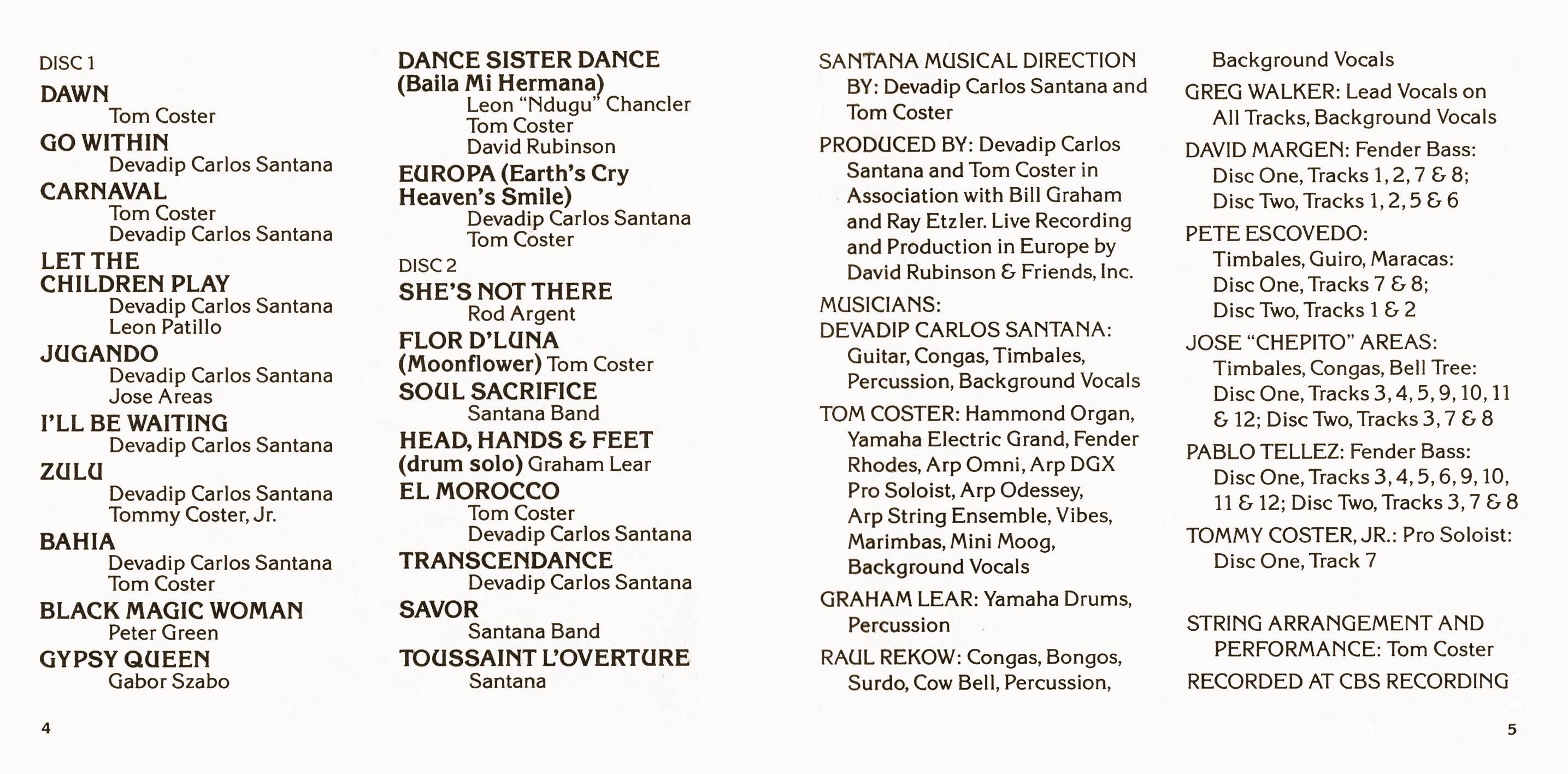 Santana  Moonflower booklet2 