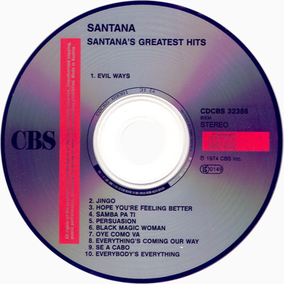 Santana  Santana s Greatest Hits cd 