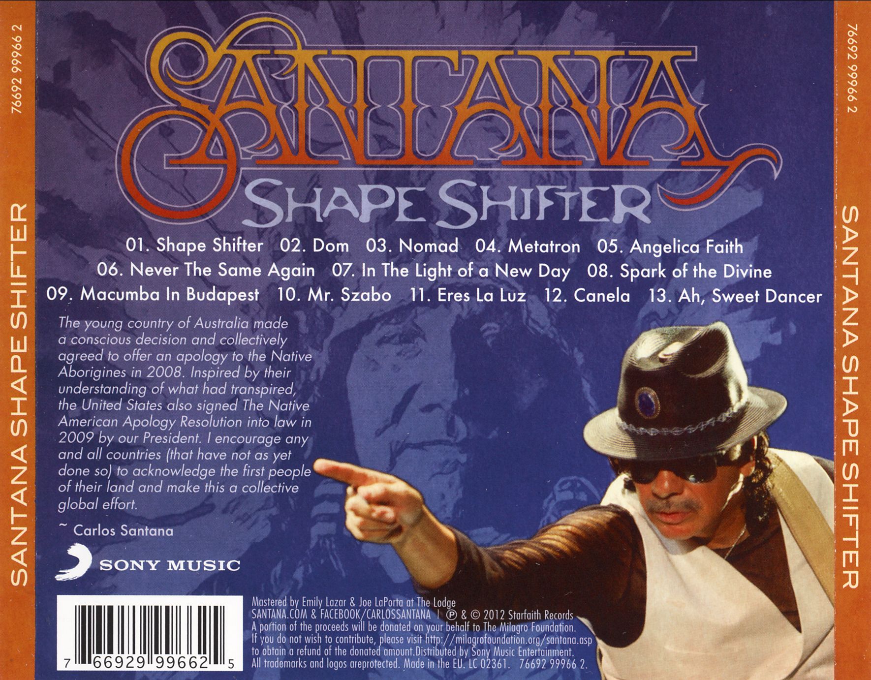 Santana  Shape Shifter back 